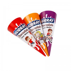 Lebensmittelqualität Eispapier Eiscreme Kegelkegelpapierverpackung und Druckhersteller On-Demand-Design und -produktion